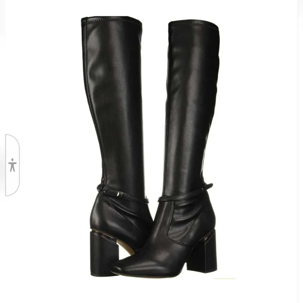 Franco Sarto Roxanne Block-Heel Tall Boots Size 9M $179
